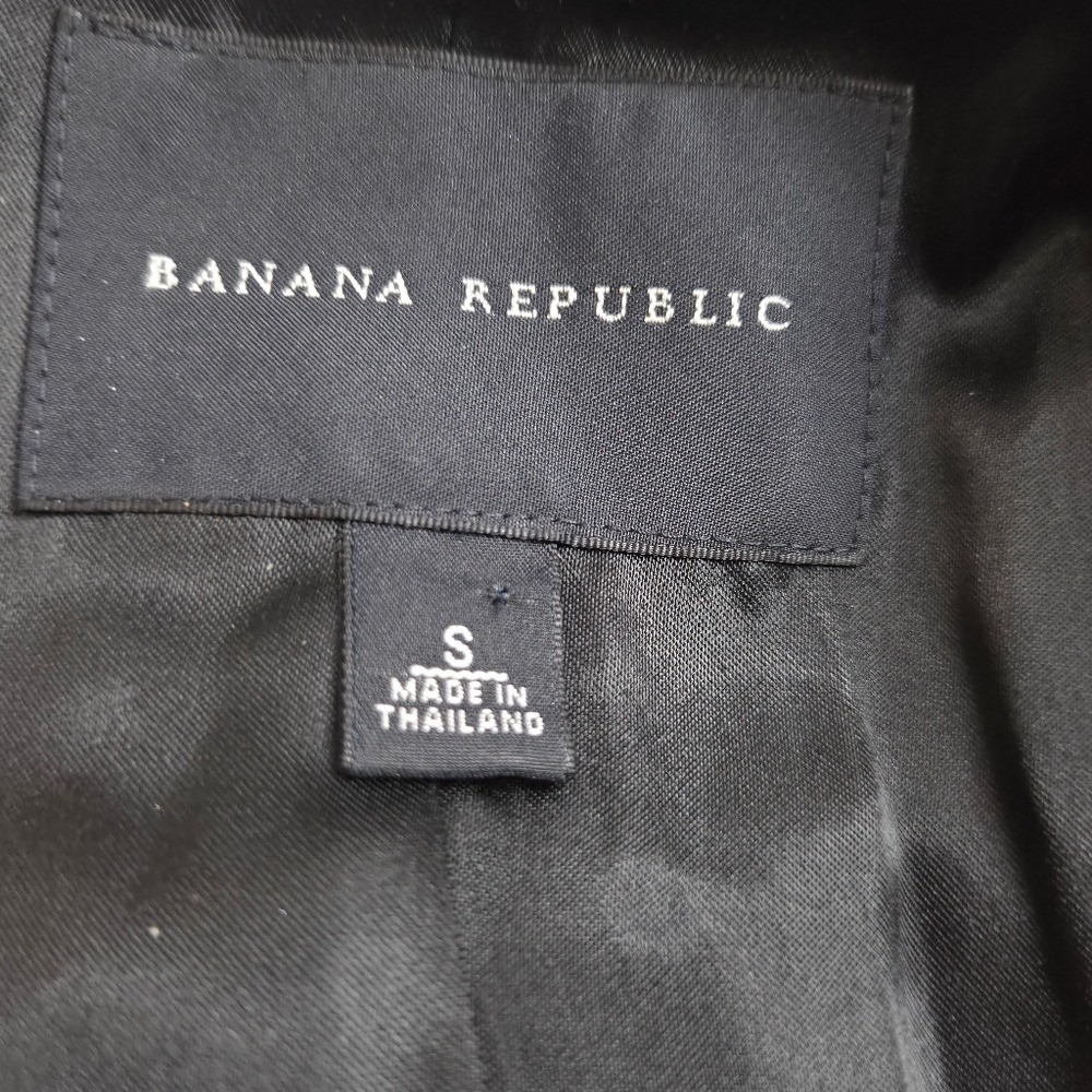 Banana Republic Women's Military Style Pea Coat Black Size Small Wool Blend - Picture 6 of 8